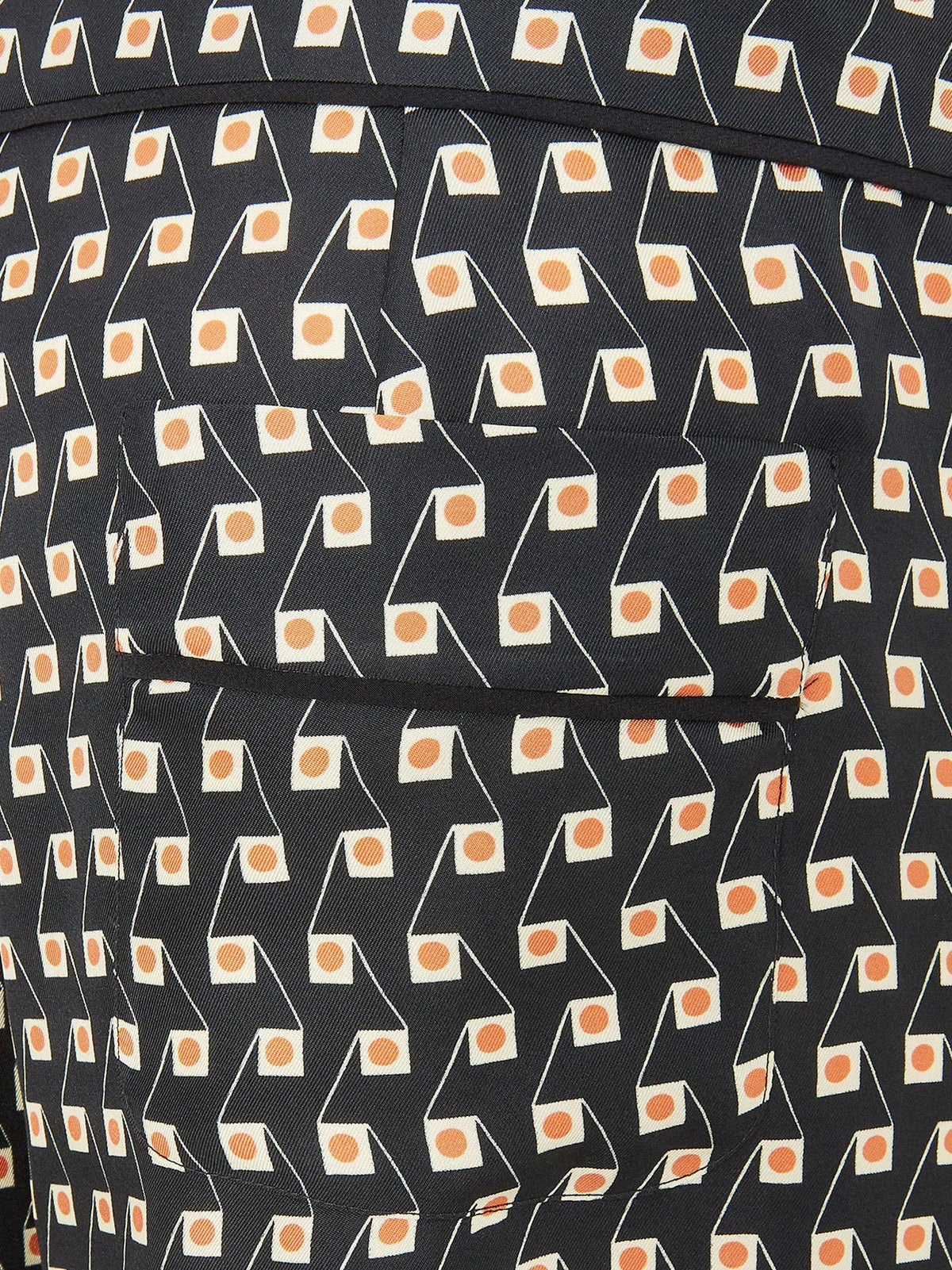 Fendi Women's Printed Black Silk Pajamas Trousers Black, view 3
