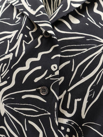 ASPESI Women's Printed Cotton Chemisier Dress Black