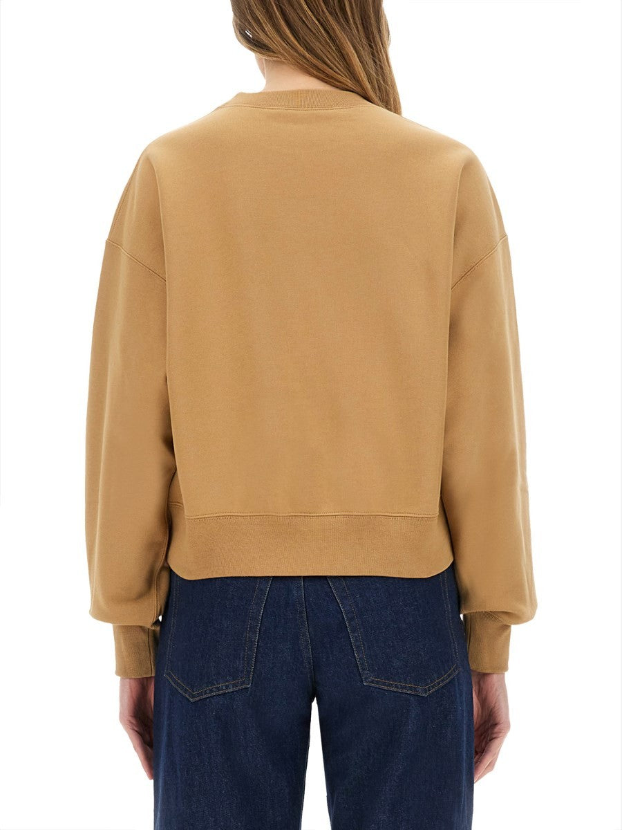 Gucci Women's Printed Cotton Jersey Sweatshirt Beige