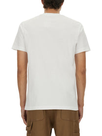 Moschino Men's Printed Cotton Shirt White