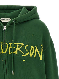 JW Anderson Printed Hoodie Green