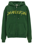 JW Anderson Printed Hoodie Green
