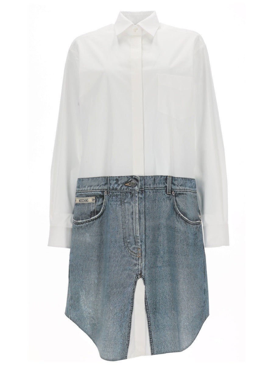 Moschino Women's Printed Midi Dress White