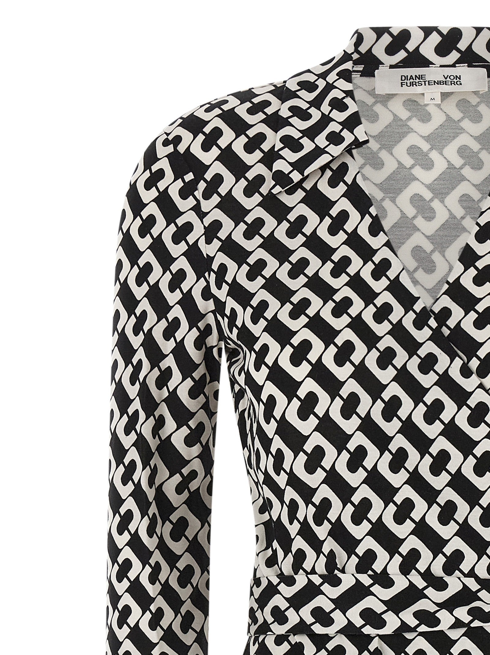 Diane Von Furstenberg Printed New Jean Dress White