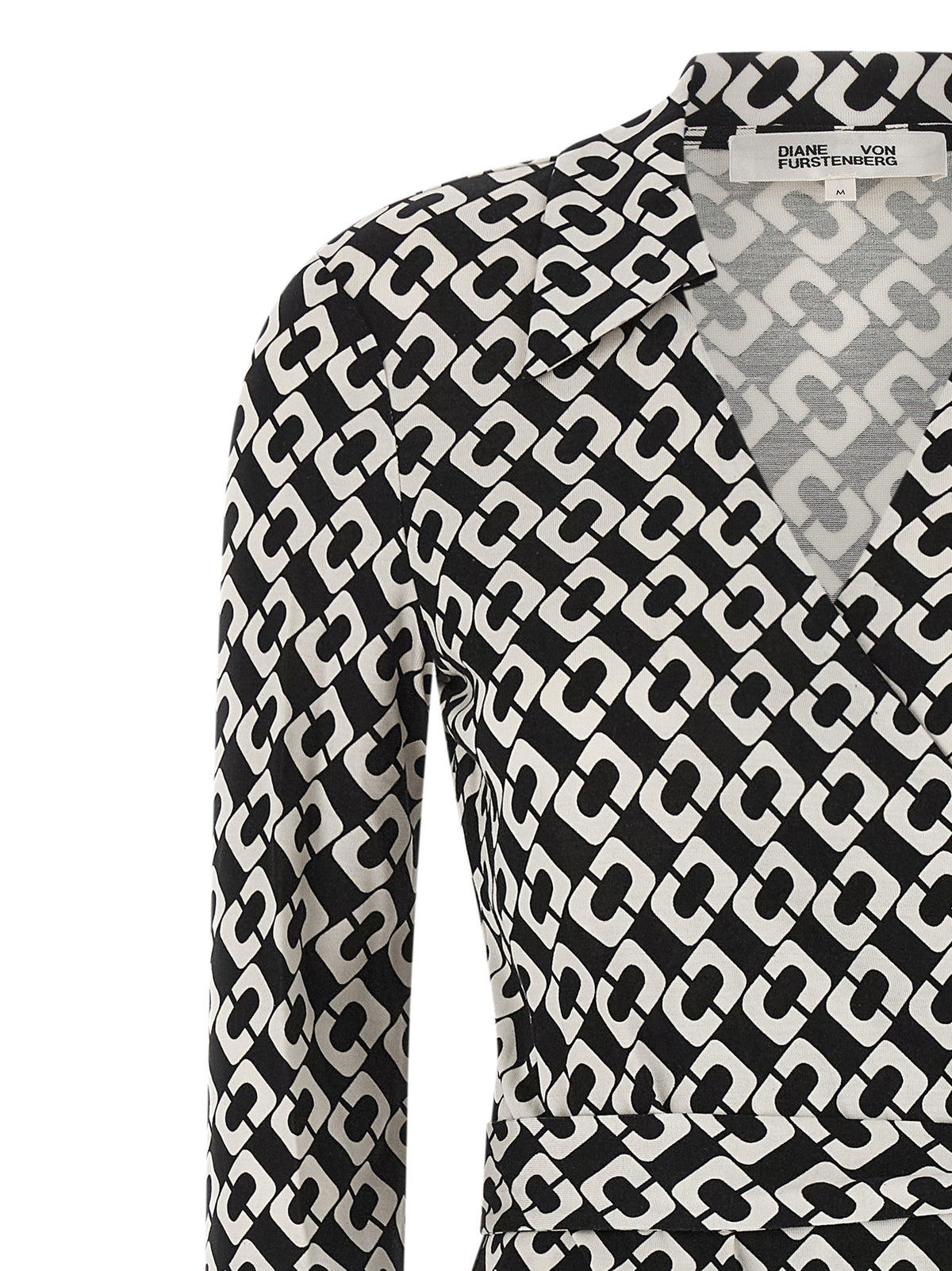 Diane Von Furstenberg Printed New Jean Dress White, view 3
