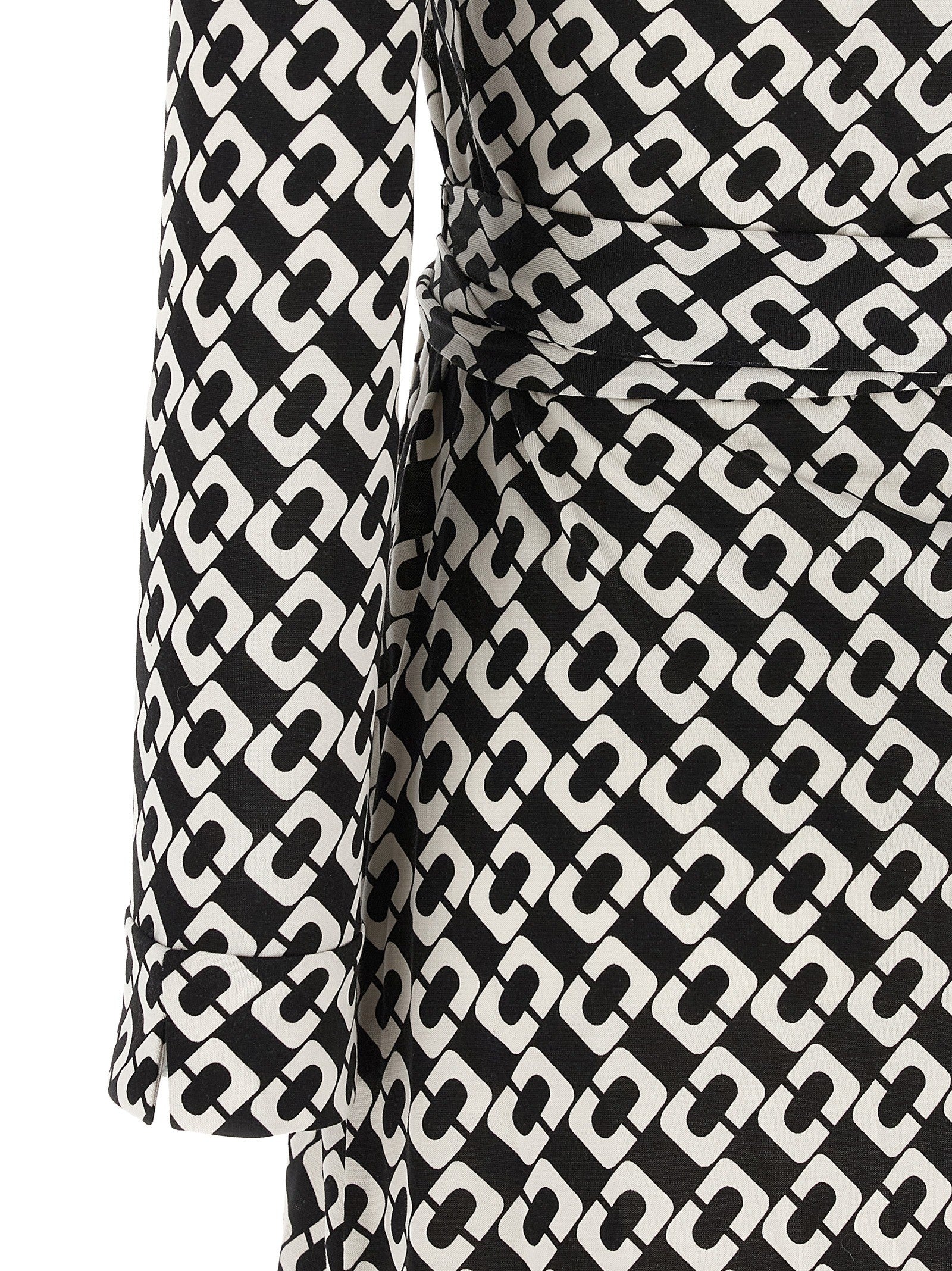 Diane Von Furstenberg Printed New Jean Dress White