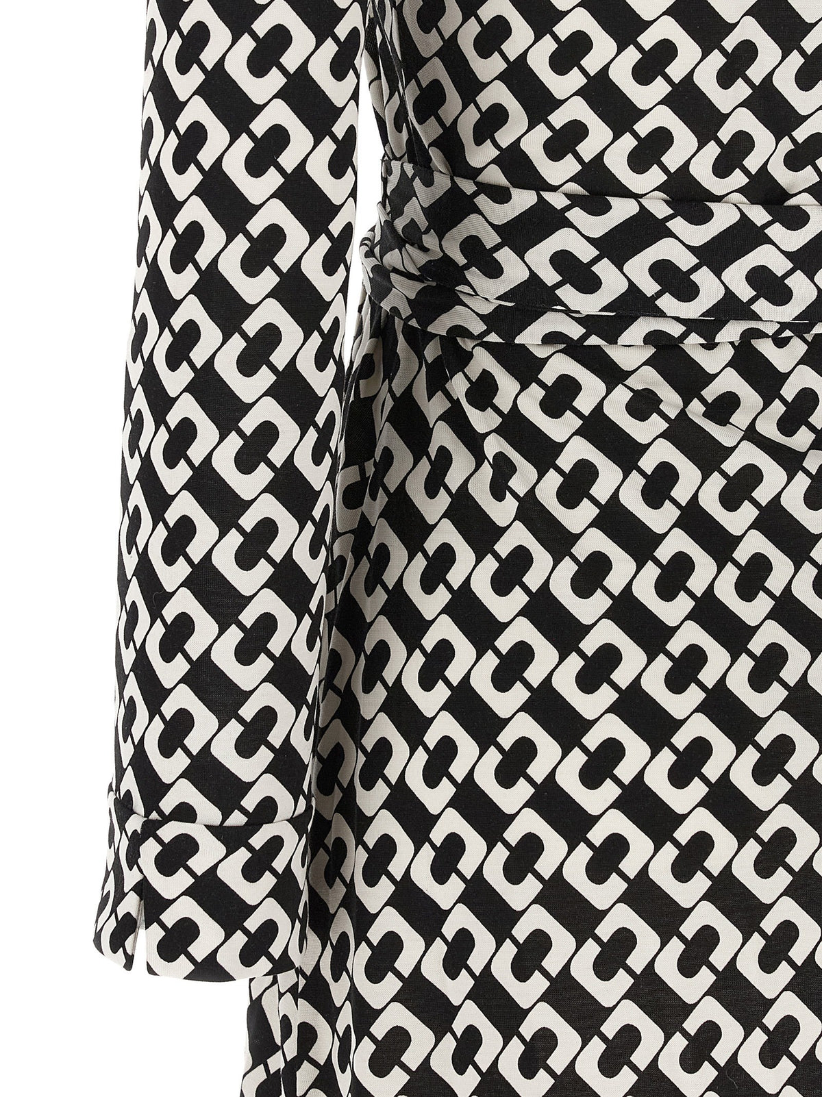 Diane Von Furstenberg Printed New Jean Dress White, view 4