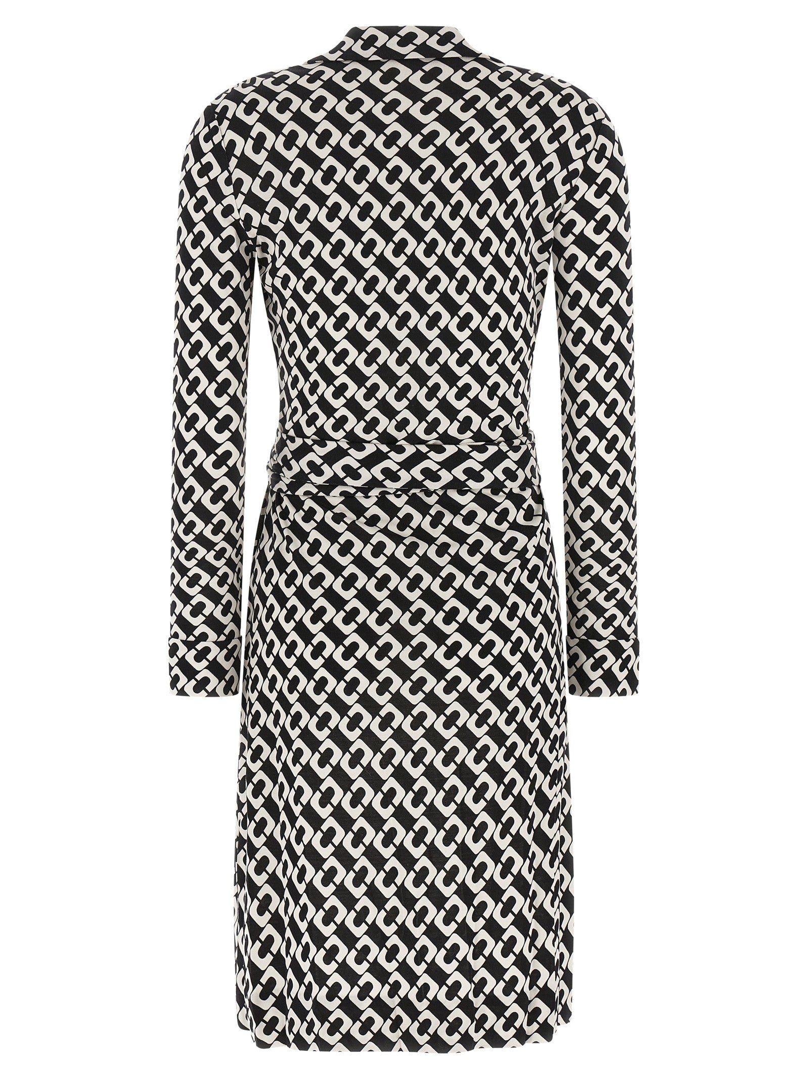 Diane Von Furstenberg Printed New Jean Dress White