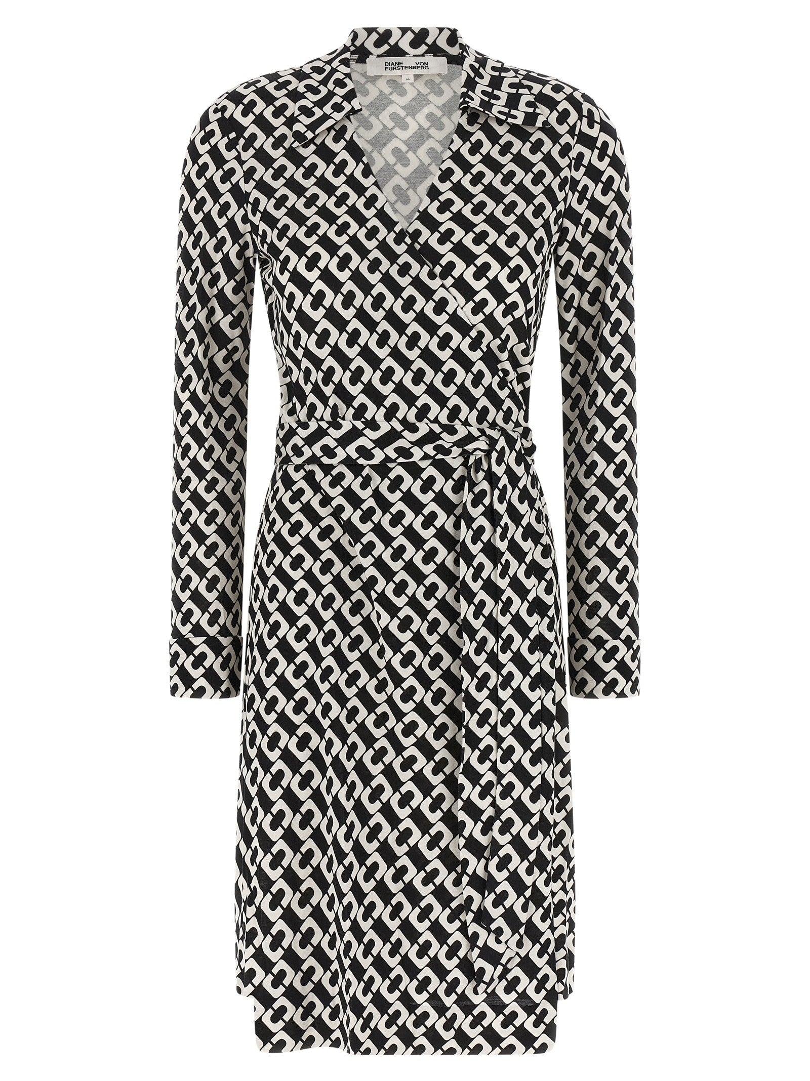 Diane Von Furstenberg Printed New Jean Dress White