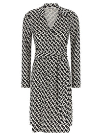 Diane Von Furstenberg Printed New Jean Dress White