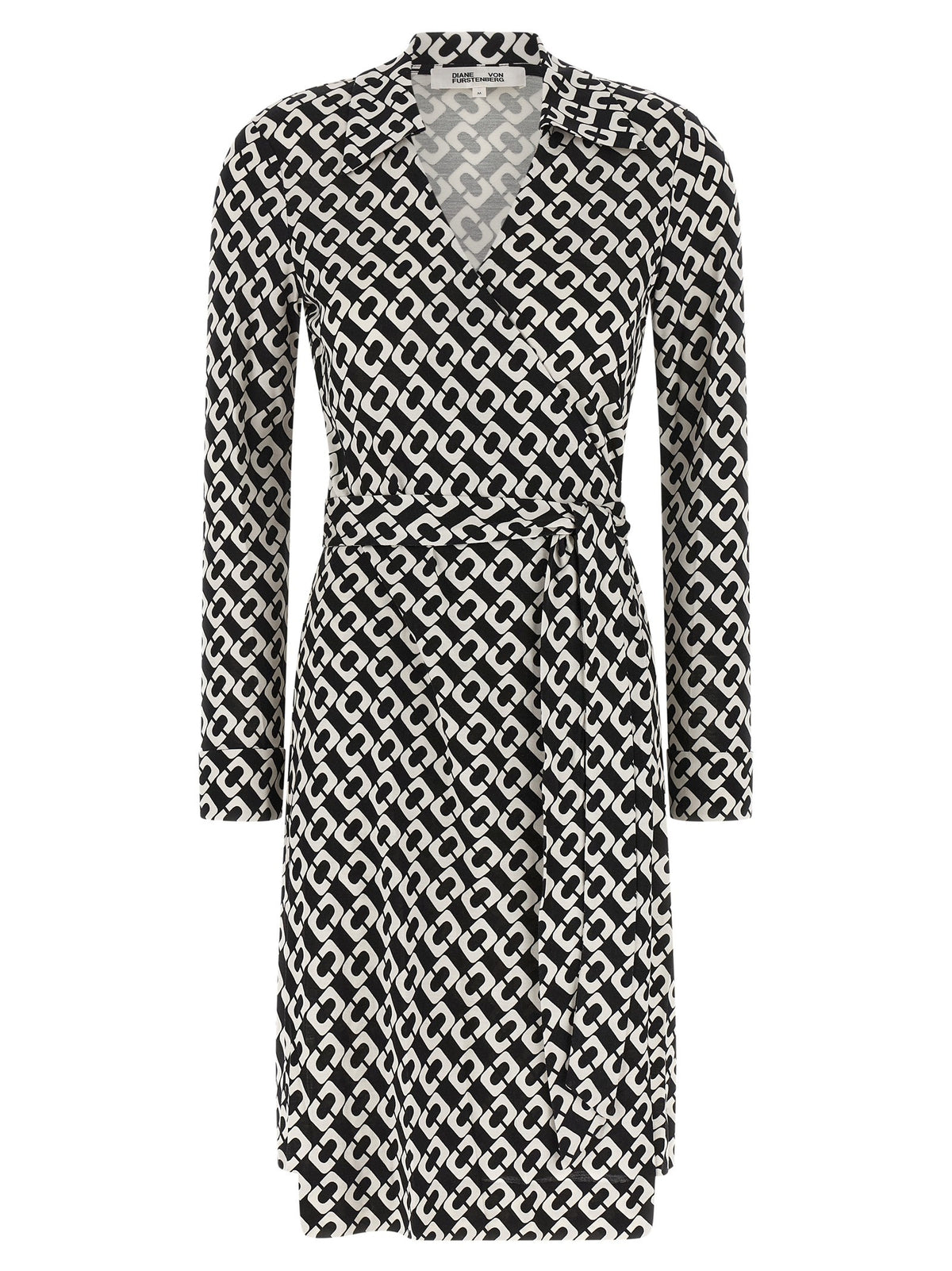 Diane Von Furstenberg Printed New Jean Dress White