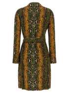 Diane Von Furstenberg Printed New Jeanne Dress Gold, view 2