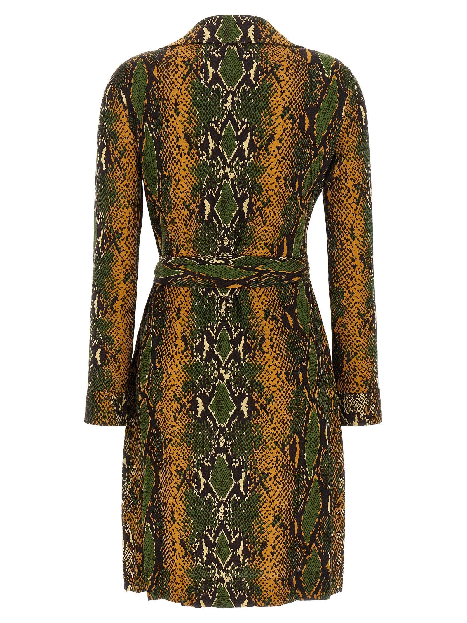 Diane Von Furstenberg Printed New Jeanne Dress Gold