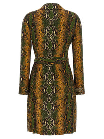 Diane Von Furstenberg Printed New Jeanne Dress Gold