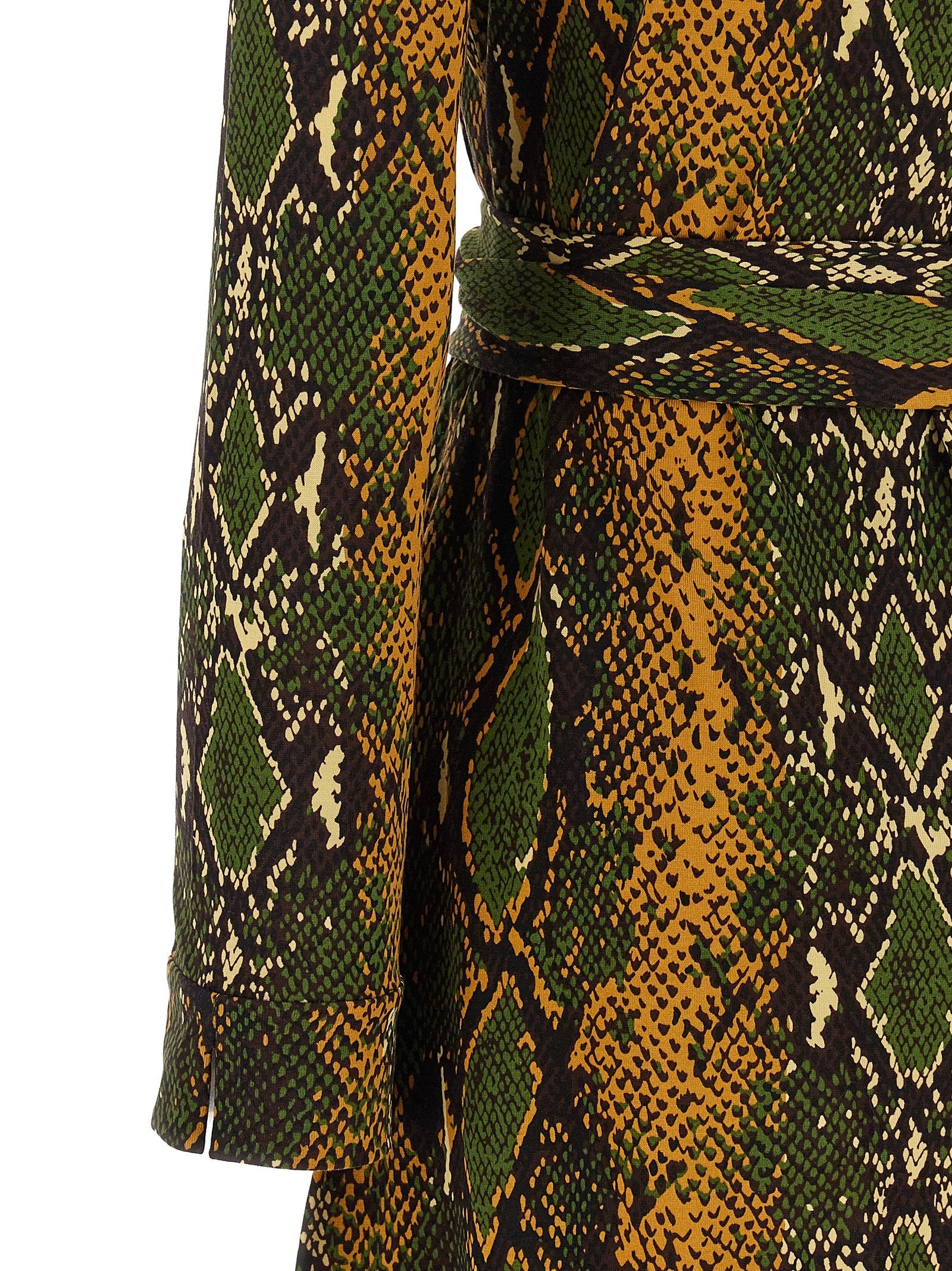 Diane Von Furstenberg Printed New Jeanne Dress Gold