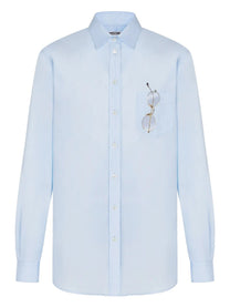 Moschino Women's Printed Shirt Blue