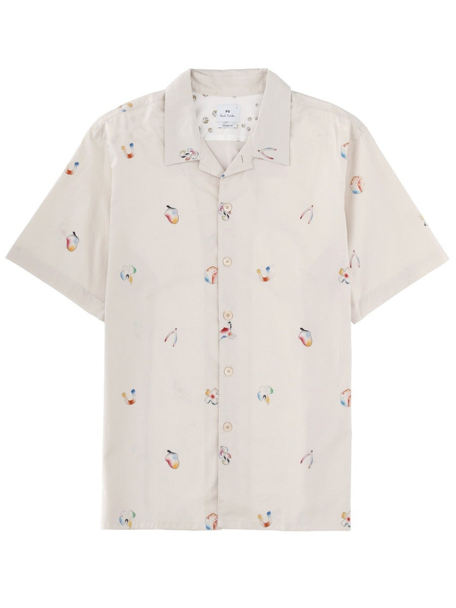 Ps By Paul Smith Men's Printed Shirt White