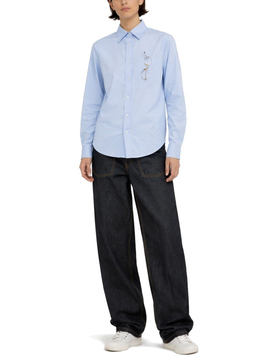 Moschino Women's Printed Shirt Blue
