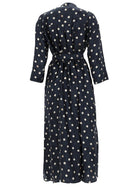 S MAX MARA Women's Printed Silk Lever Dress Blue, view 2