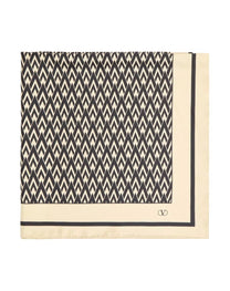Valentino Men's Printed Silk Scarf Yellow