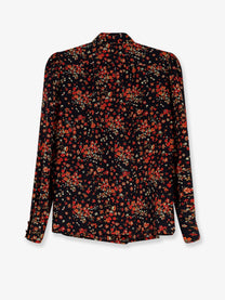 Gucci Women's Printed Silk Shirt Black