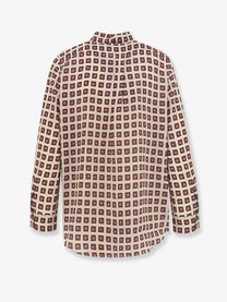 ASPESI Women's Printed Silk Shirt White