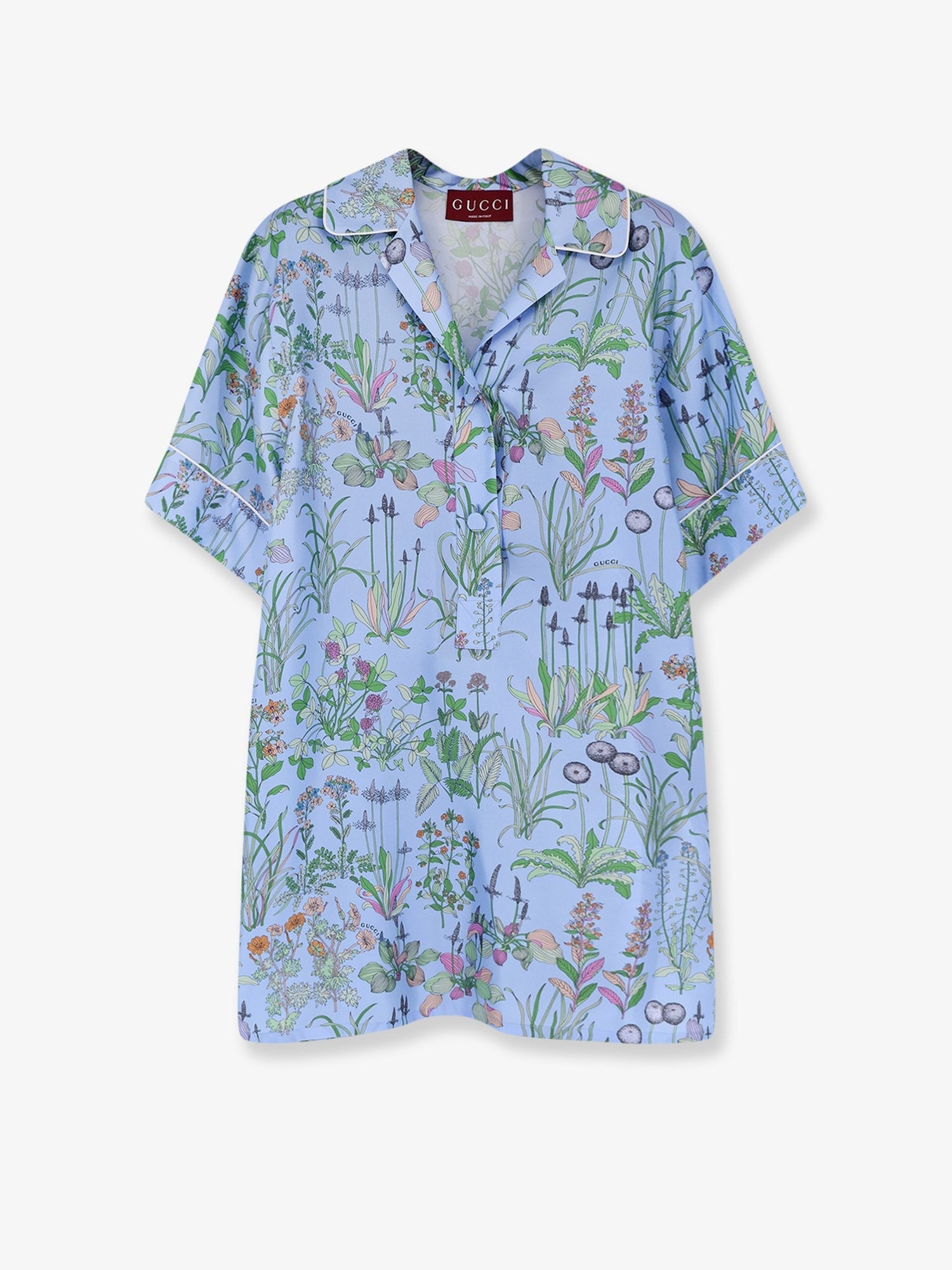 Gucci Women's Printed Silk Shirt White