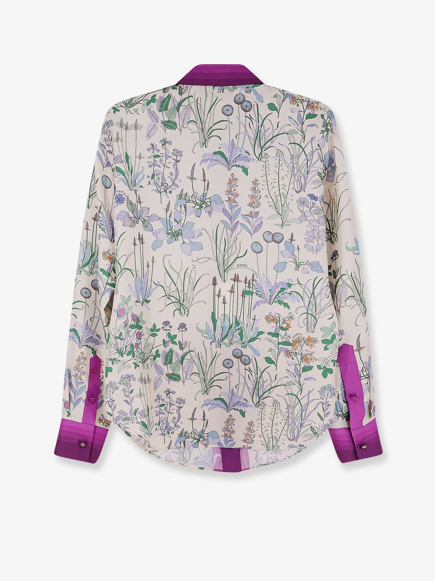 Gucci Women's Printed Silk Shirt White