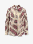 ASPESI Women's Printed Silk Shirt White