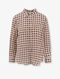 ASPESI Women's Printed Silk Shirt White