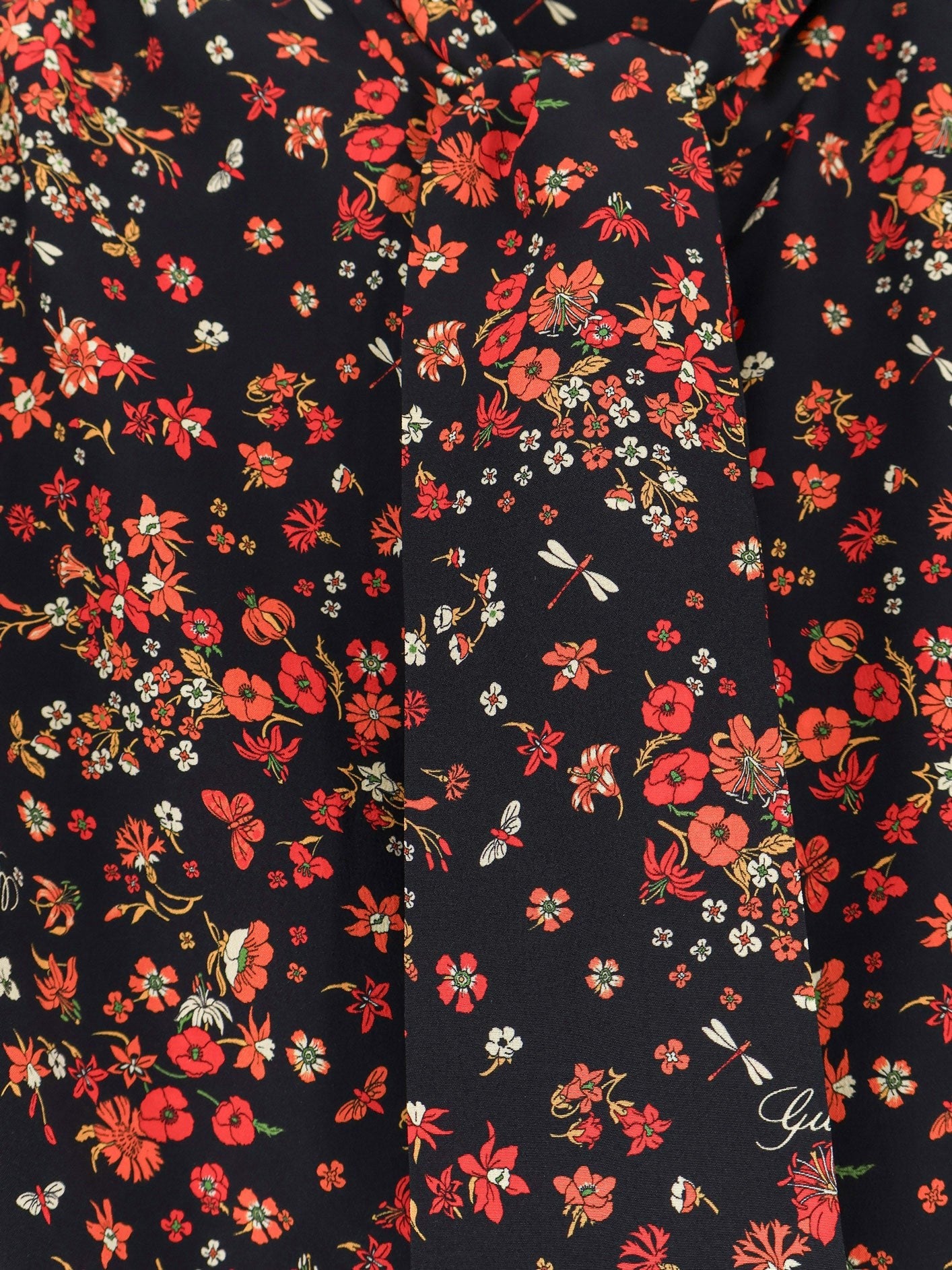 Gucci Women's Printed Silk Shirt Black