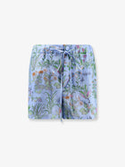 Gucci Women's Printed Silk Shorts White