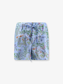 Gucci Women's Printed Silk Shorts White