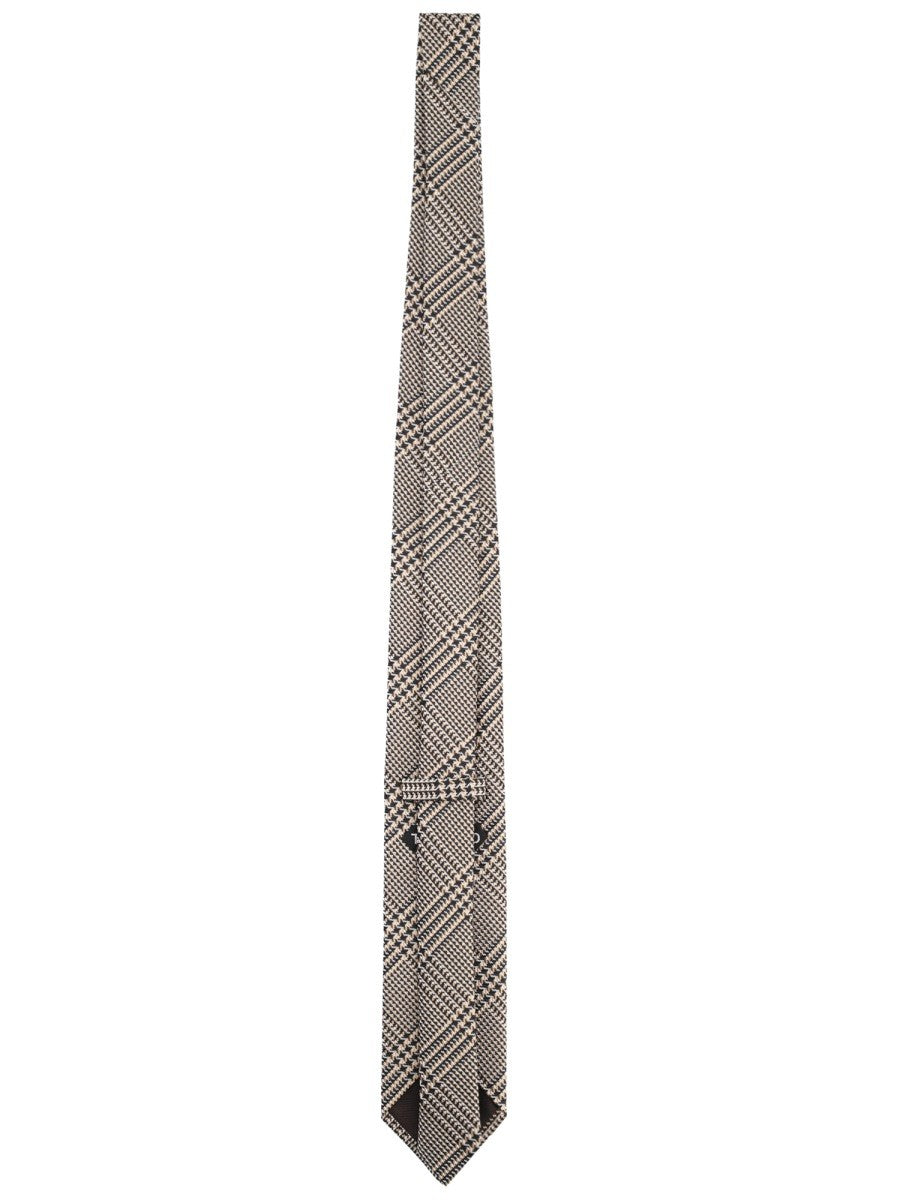 Tom Ford Men's Printed Silk Tie Brown