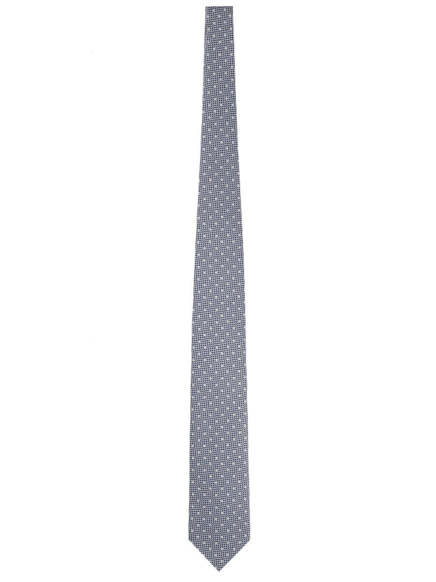Tom Ford Men's Printed Silk Tie Blue