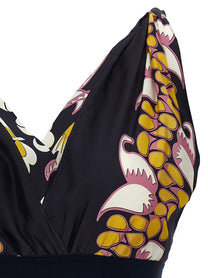 Tory Burch Printed Silk Top Black