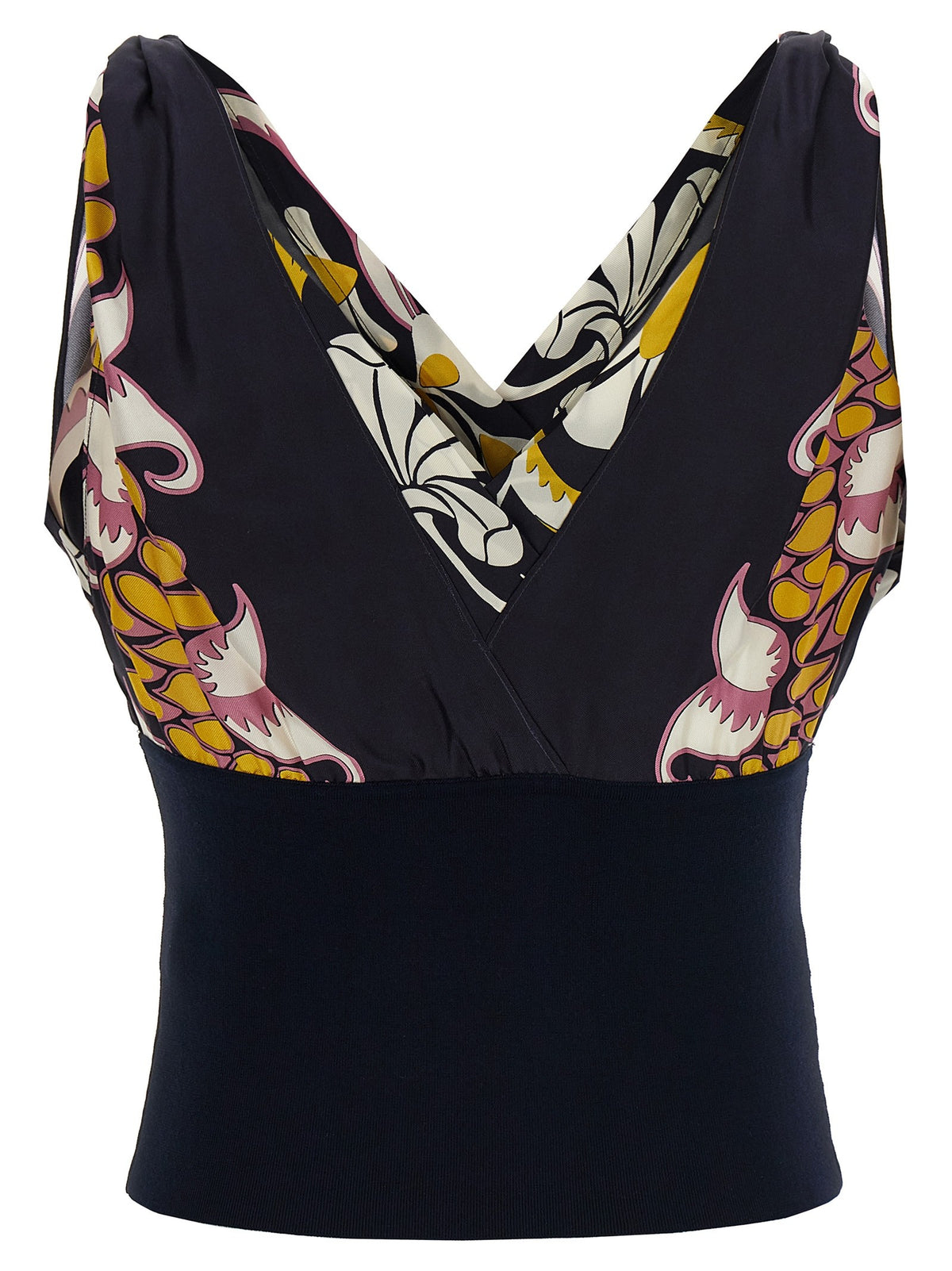 Tory Burch Printed Silk Top Black