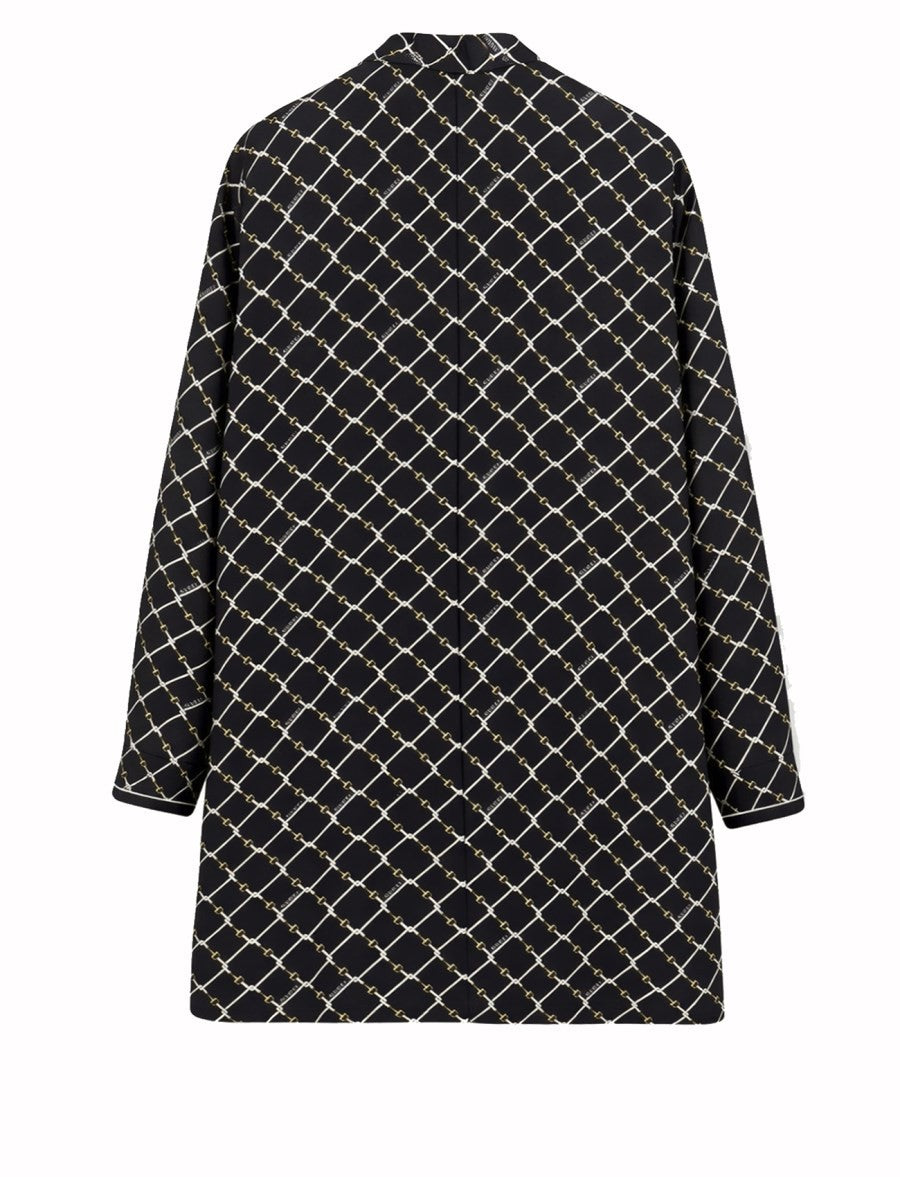 Gucci Women's Printed Silk Twill Dress Black