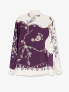 Versace Women's Printed Silk Twill Shirt Red, view 2
