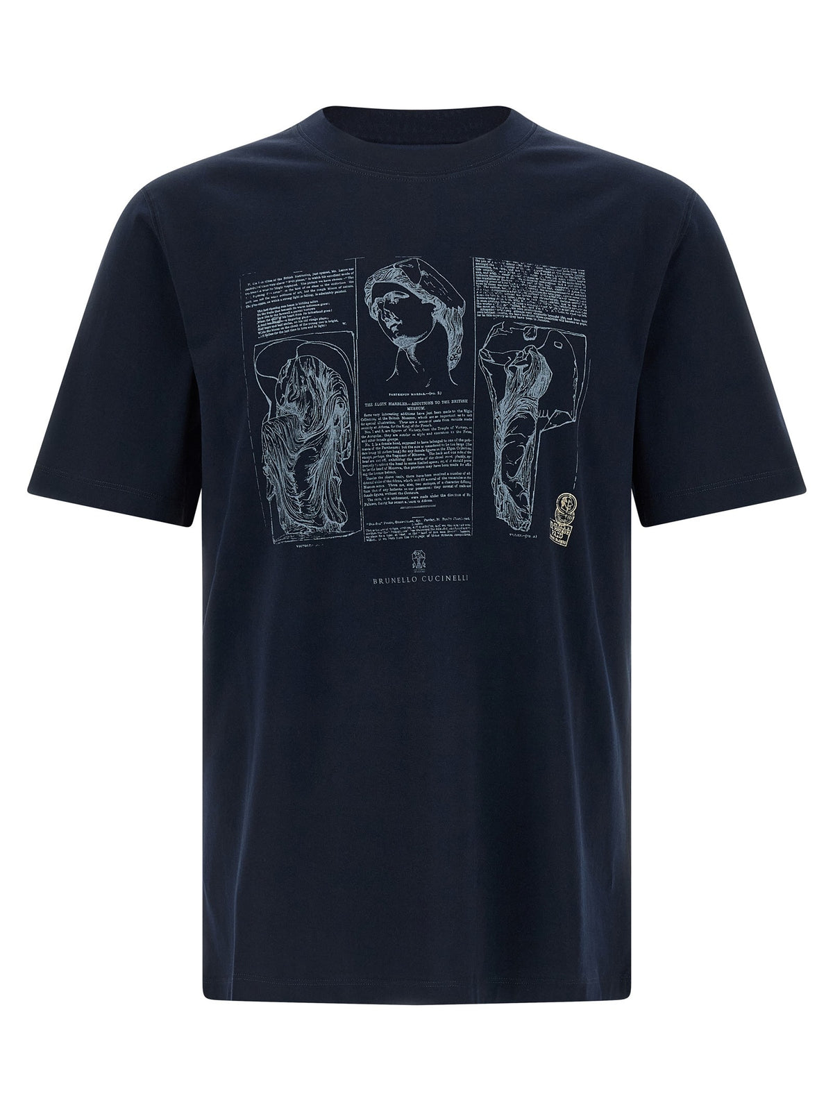Brunello Cucinelli Printed Shirt Blue