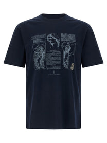 Brunello Cucinelli Printed Shirt Blue