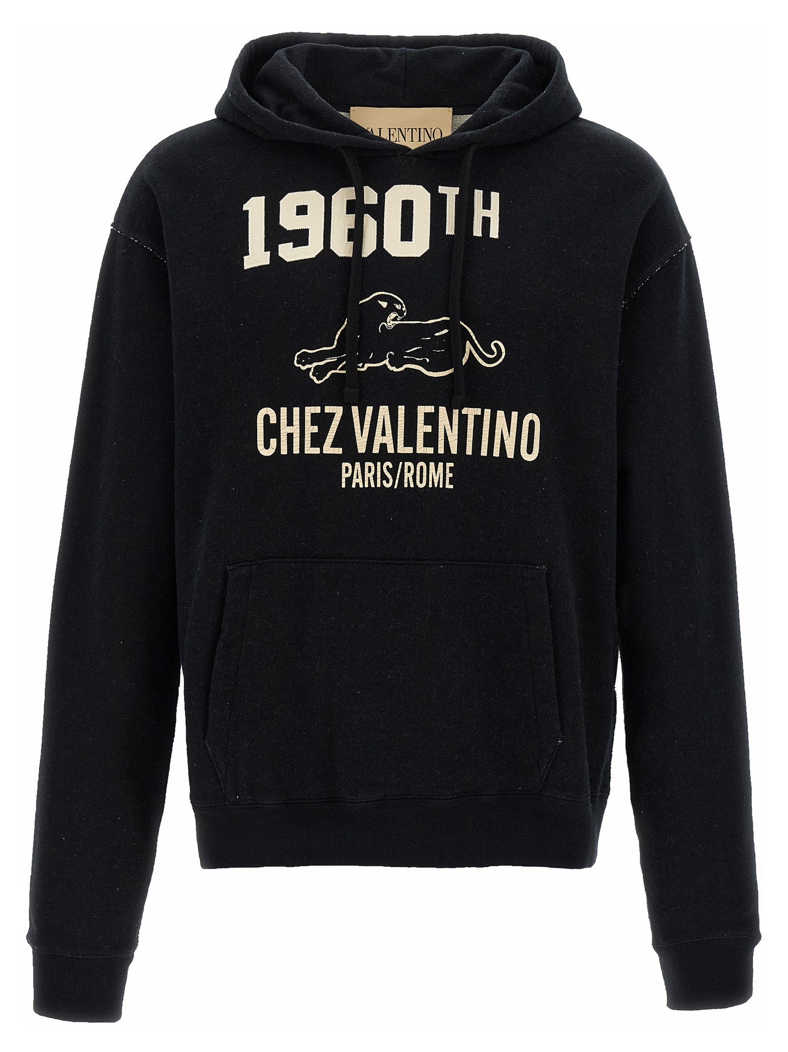 Valentino Printed Valentino Garavani Hoodie Black