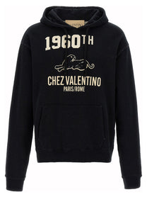 Valentino Printed Valentino Garavani Hoodie Black