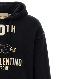 Valentino Printed Valentino Garavani Hoodie Black
