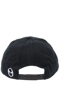 No problemo men’s cappello da baseball con black black cap with white embroidered logo and adjustable strap on the left side
