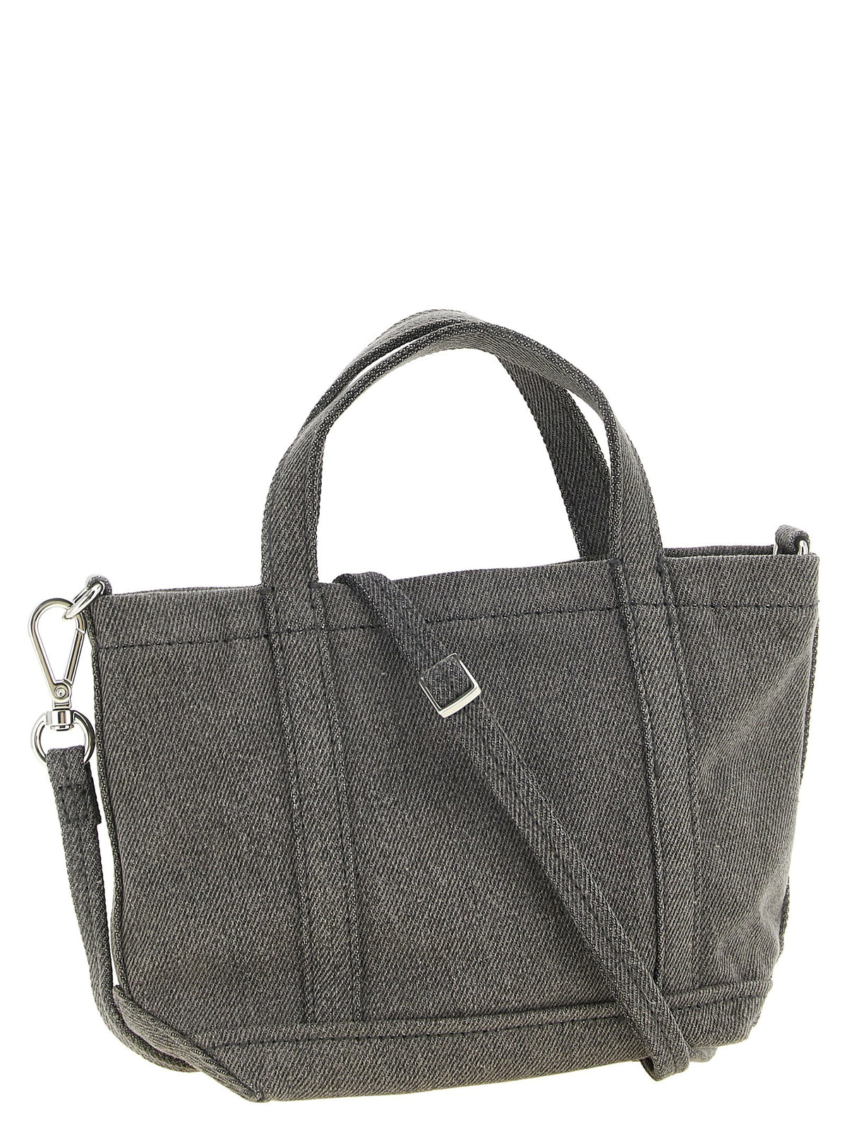 Maison Kitsuné Profile Fox Mini Shopping Bag Grey