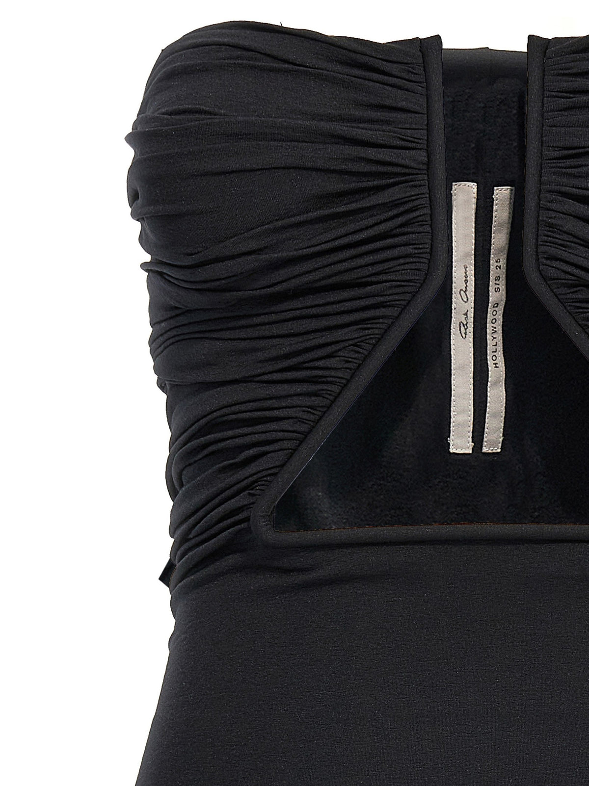Rick Owens Prong Mini Dress Black, view 3