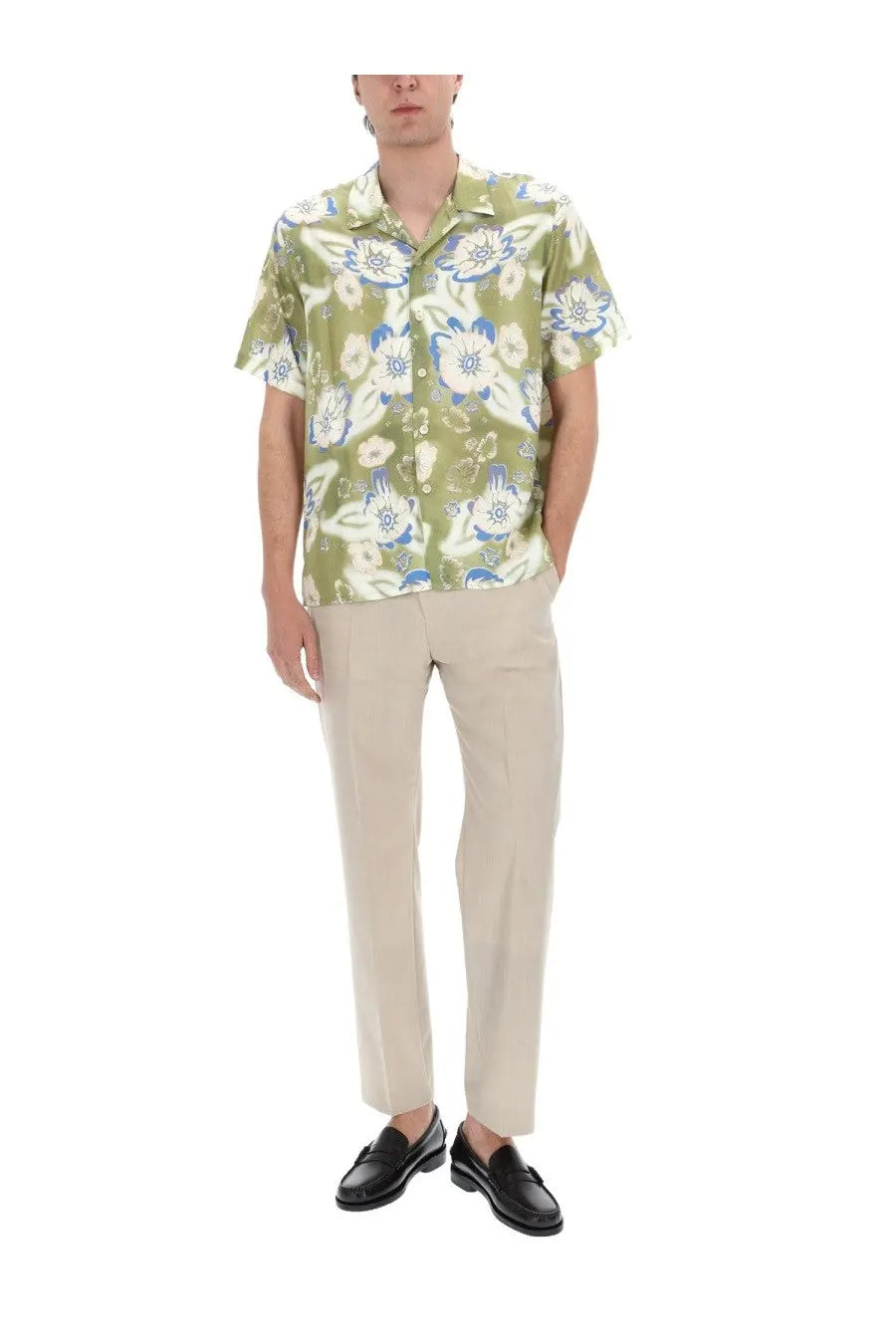Ps By Paul Smith Men's Printed Casual Fit Shirt Green, view 2