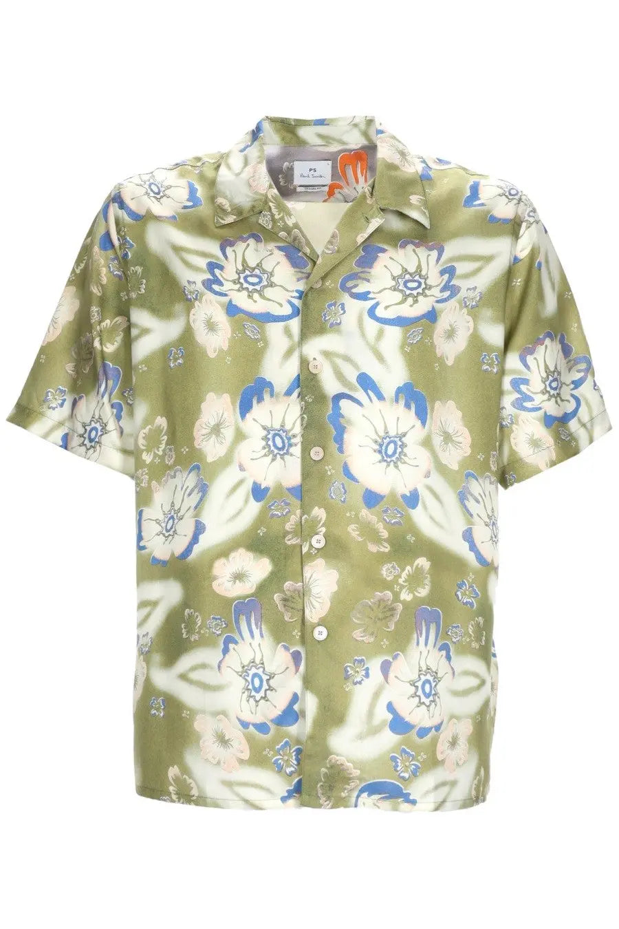 Ps By Paul Smith Men's Printed Casual Fit Shirt Green