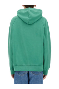 Ps by Paul Smith men’s happy hoodie in soft mint green with ribbed cuffs and hem made from comfortable fabric